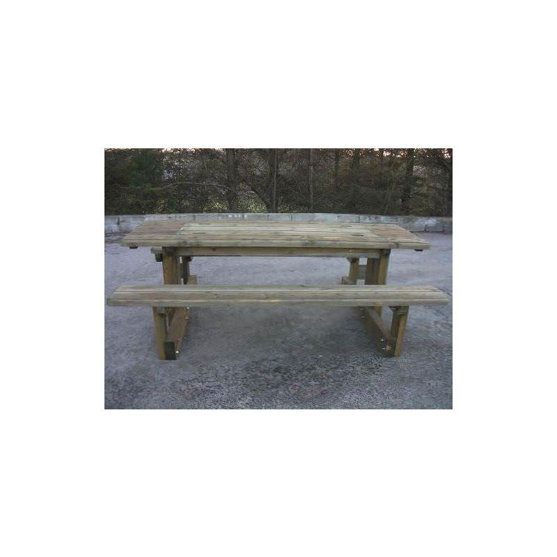 Douglas Fir Disabled Access Picnic Bench with Hidden Sandpit